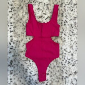 Garage Cutout Bodysuit | hot pink